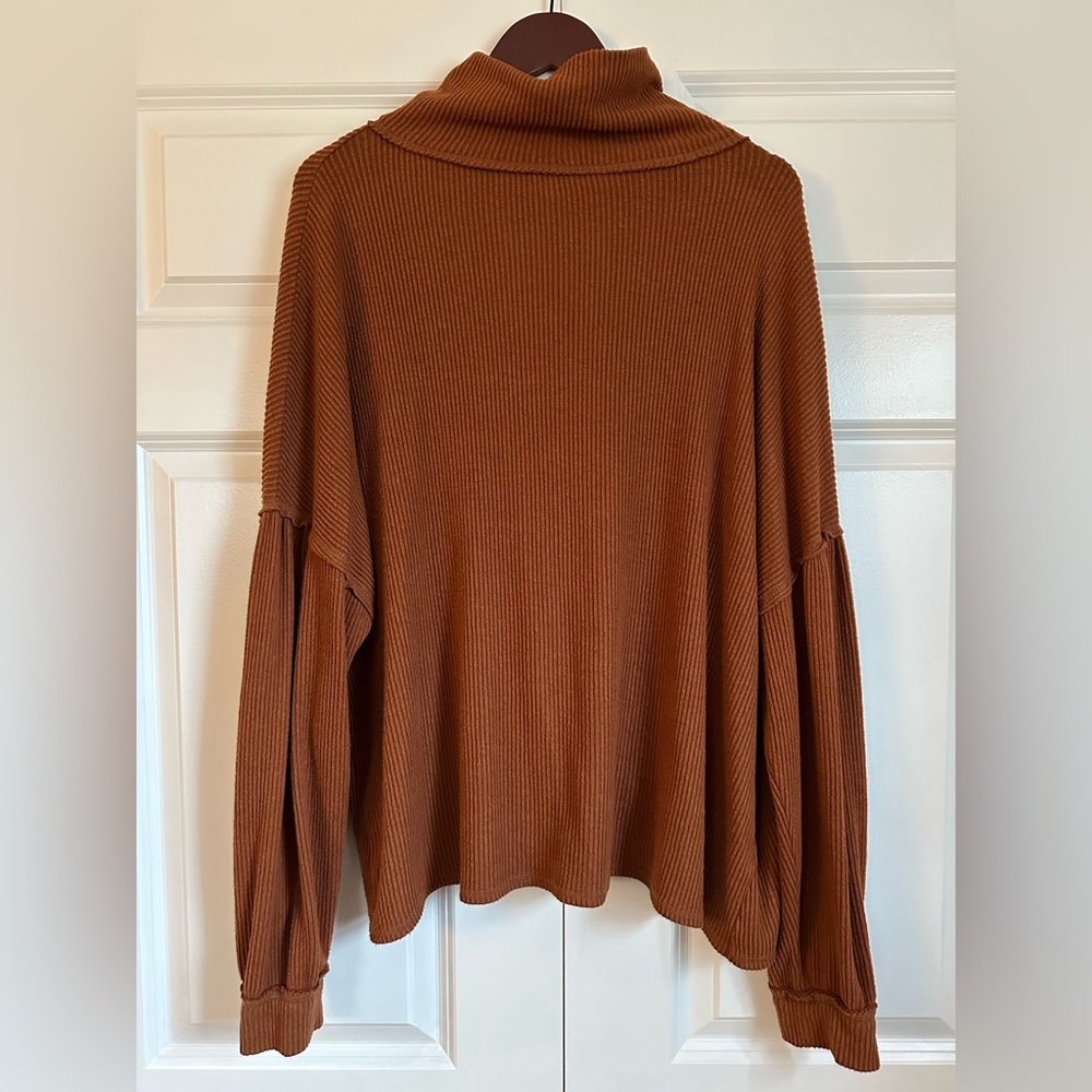 Burnt Orange Over-Sized open back sweater